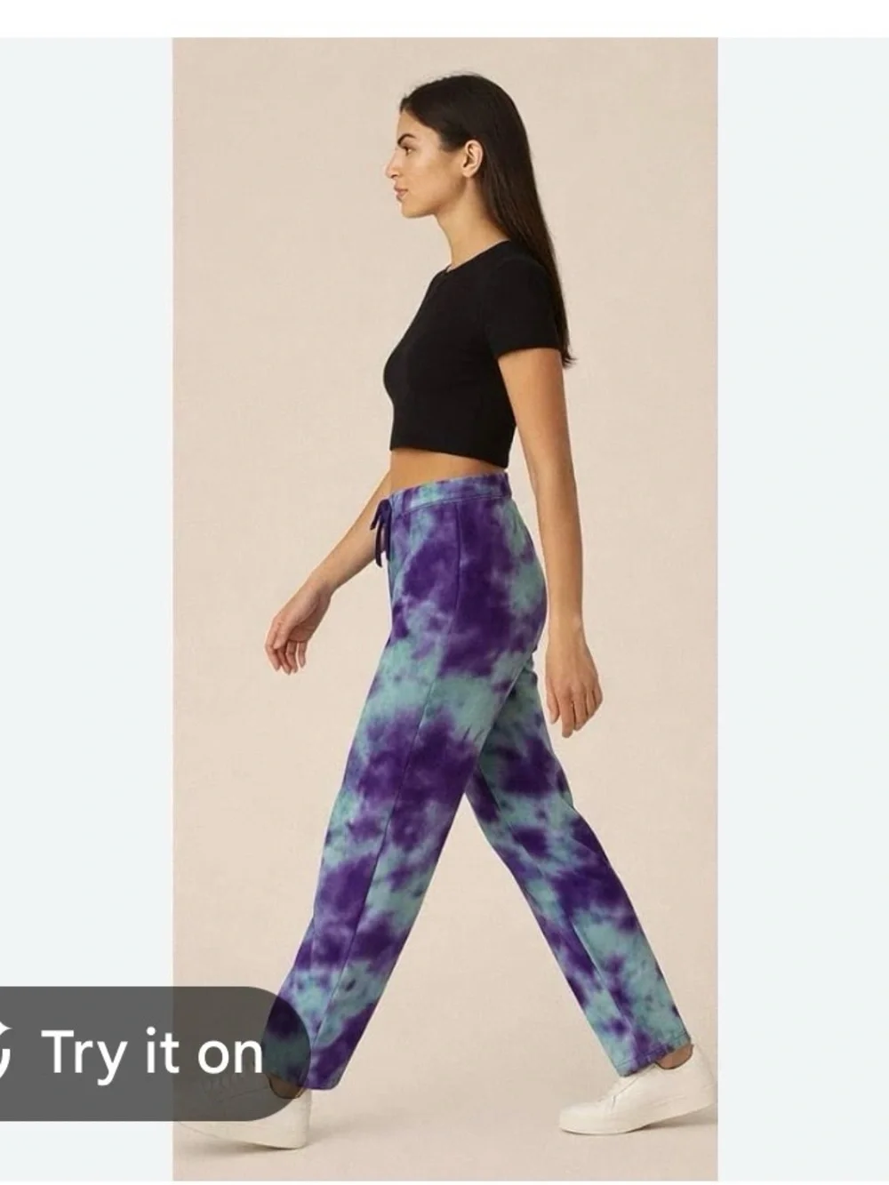 Nike Kids Tie-Dye Sweatpants in Teal & Purple